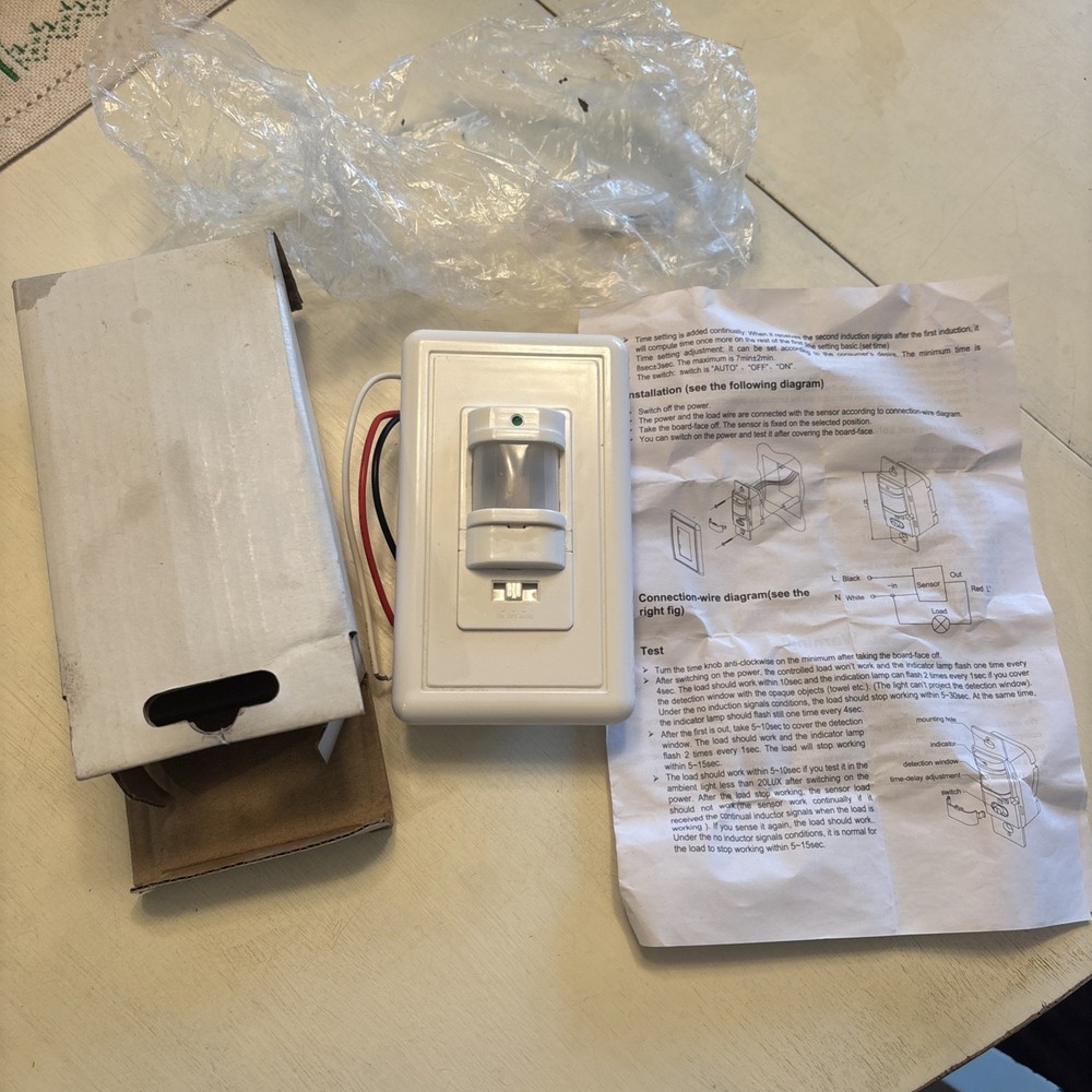 Automatic PIR Occupancy Motion Sensor Light Switch Auto On/Off Infrared -