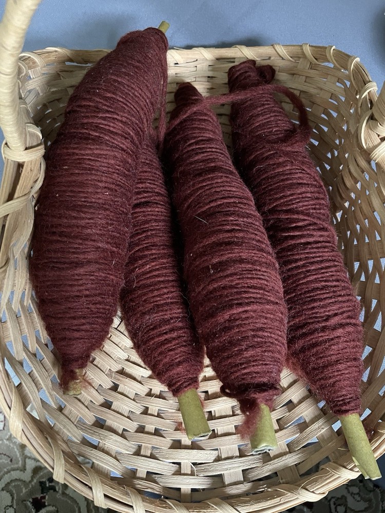 Wool Spools For Weaving ?? - 4 Spools- Brown
