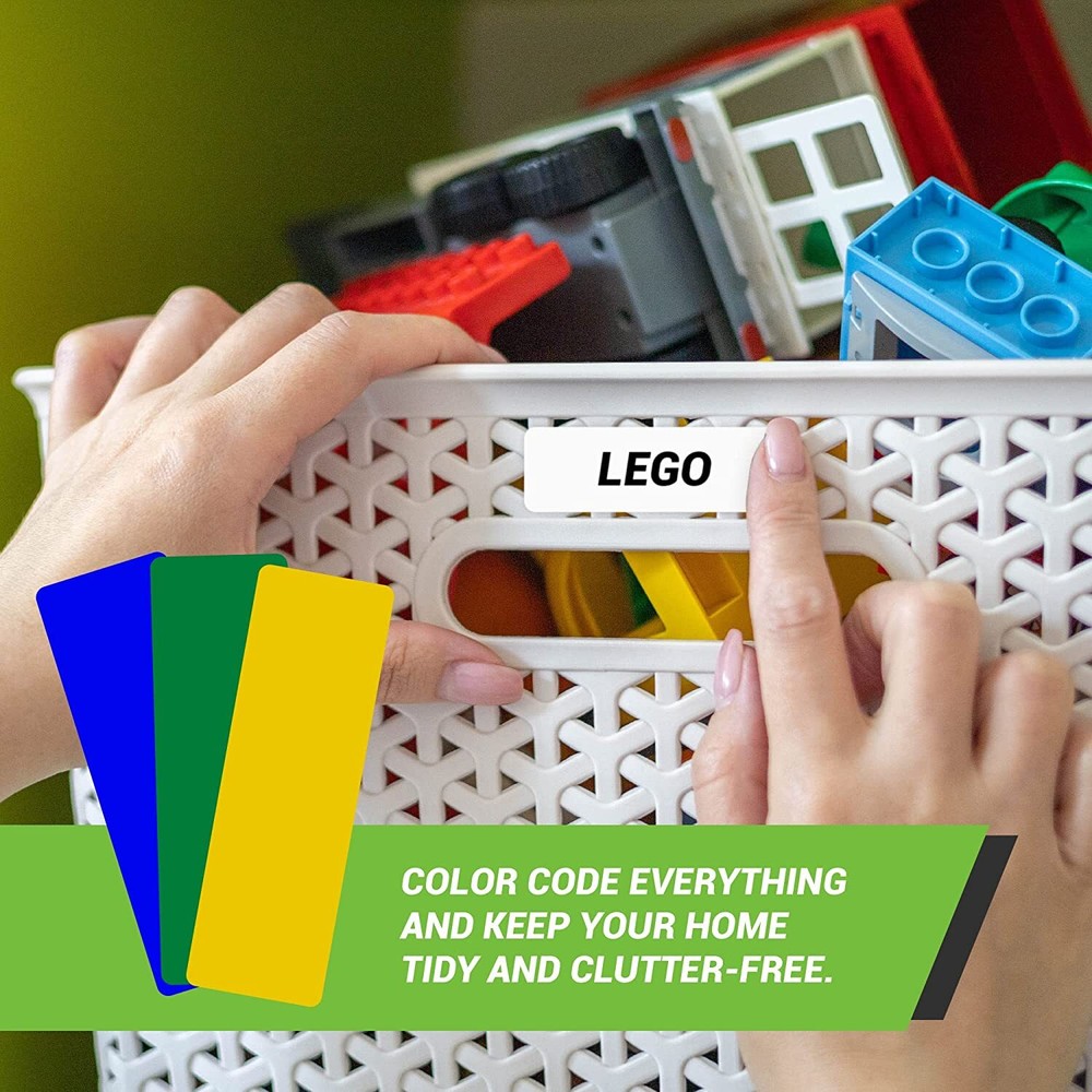 Rectangle Colored Coding Stickers 1 x 3 Inch Writable Labels In 15 Colors