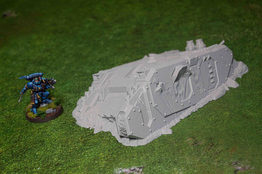 Destroyed Vehicles Tanks - 3d printed Tabletop Terrain Scenery for Grim Future