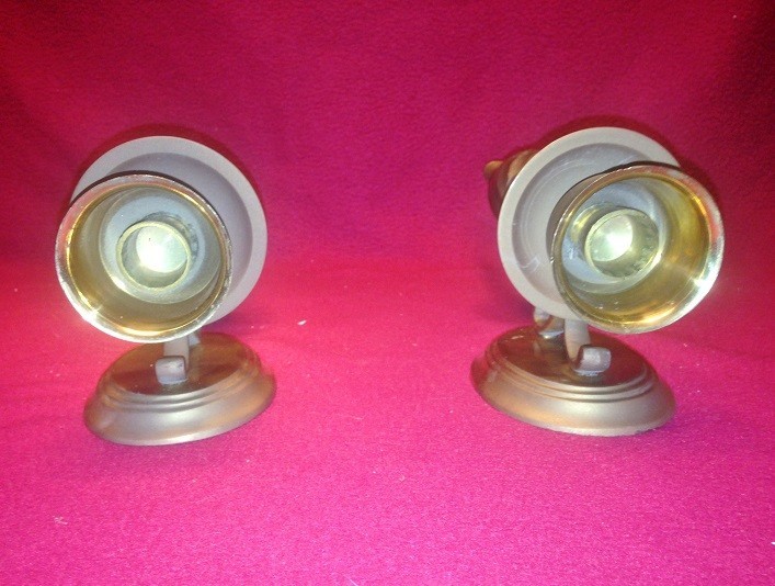 Vintage Pair Solid Brass Wall Candlestick Holders