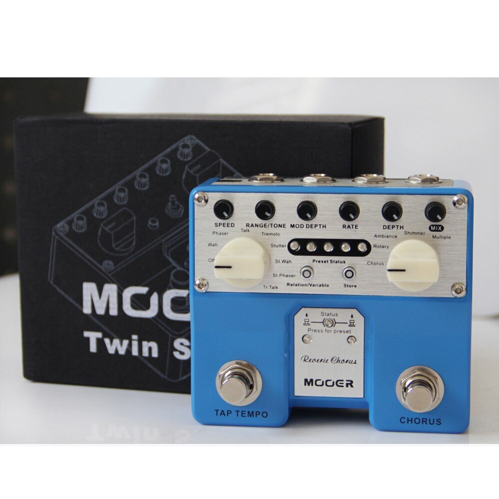 Dual Footswitch Effect Pedal Guitar Pedal 5 Modes 8 Effects Tap Tempo Function