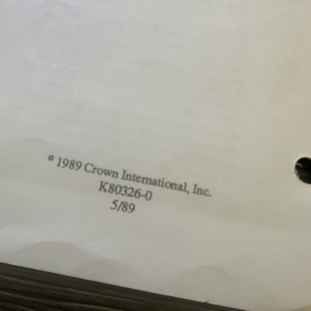 CROWN Lectern Microphone LM-190 LM-200 Spec Instructions 1989