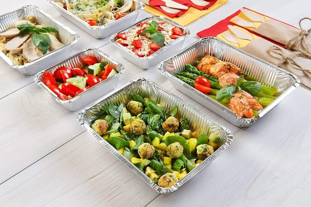 2.25 Lb Oblong Rectangular Aluminum Pans Takeout Containers - Cooking & Baking