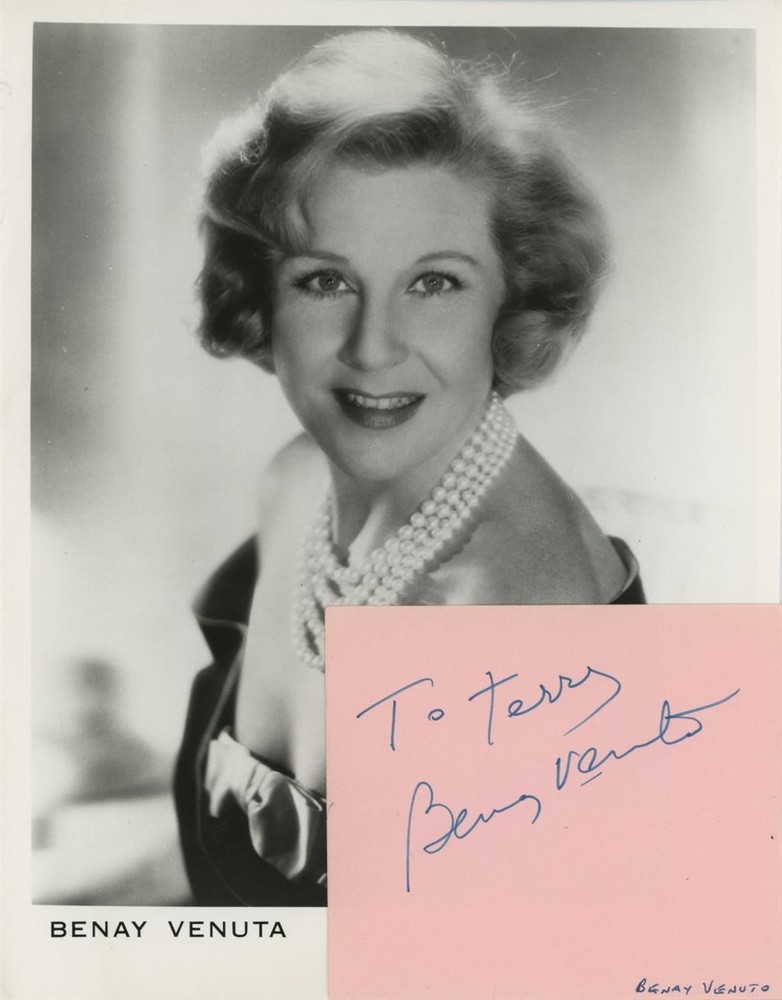 Benay Venuta- Signed Album Page
