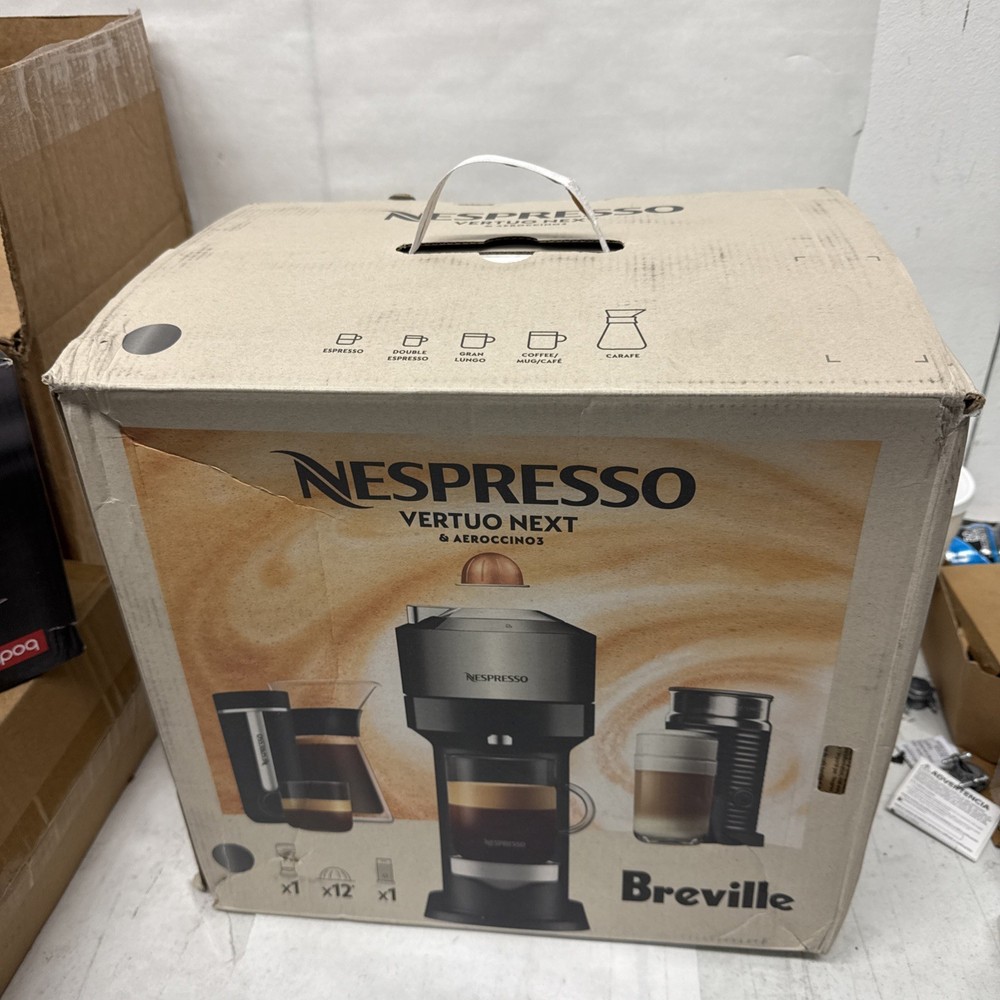 Nespresso Vertuo Next Deluxe Coffee Espresso Maker Bundle Dark CHROME