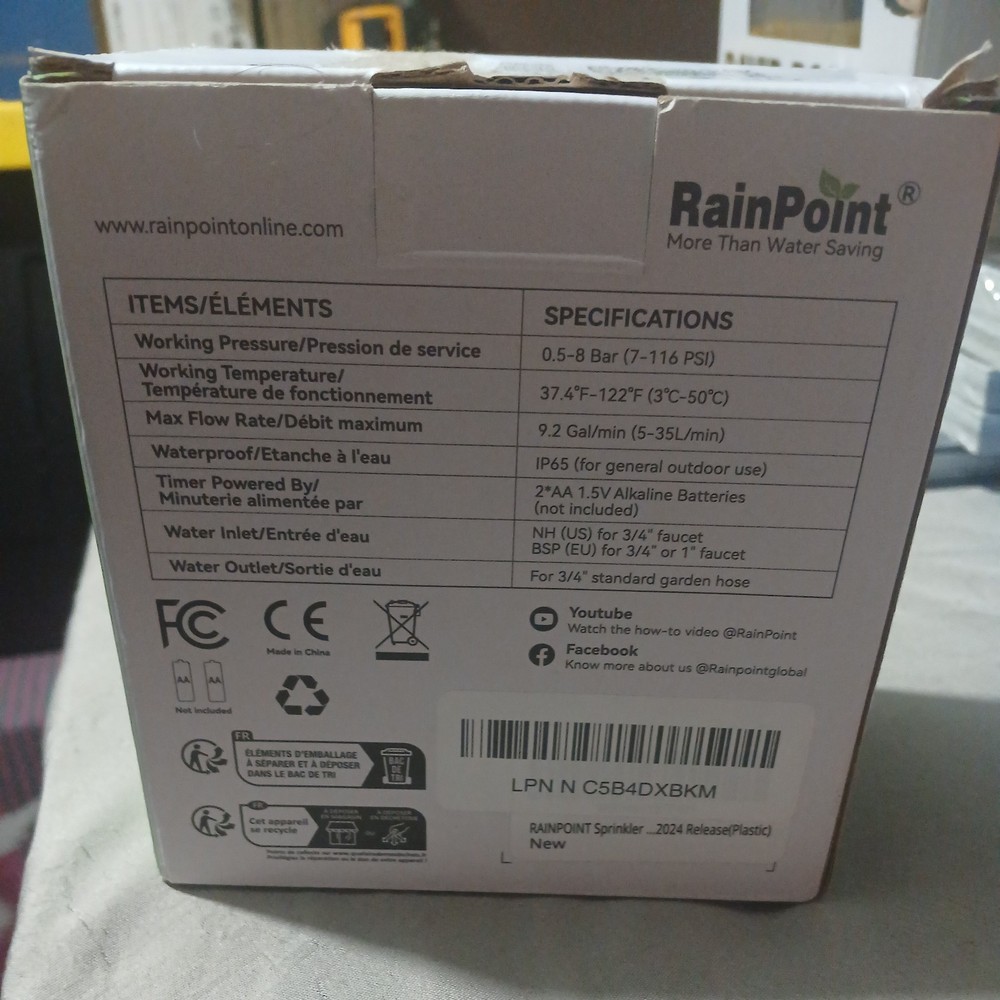 RainPoint Smart Irrigation Expert 1-Zone Water Timer ITV105