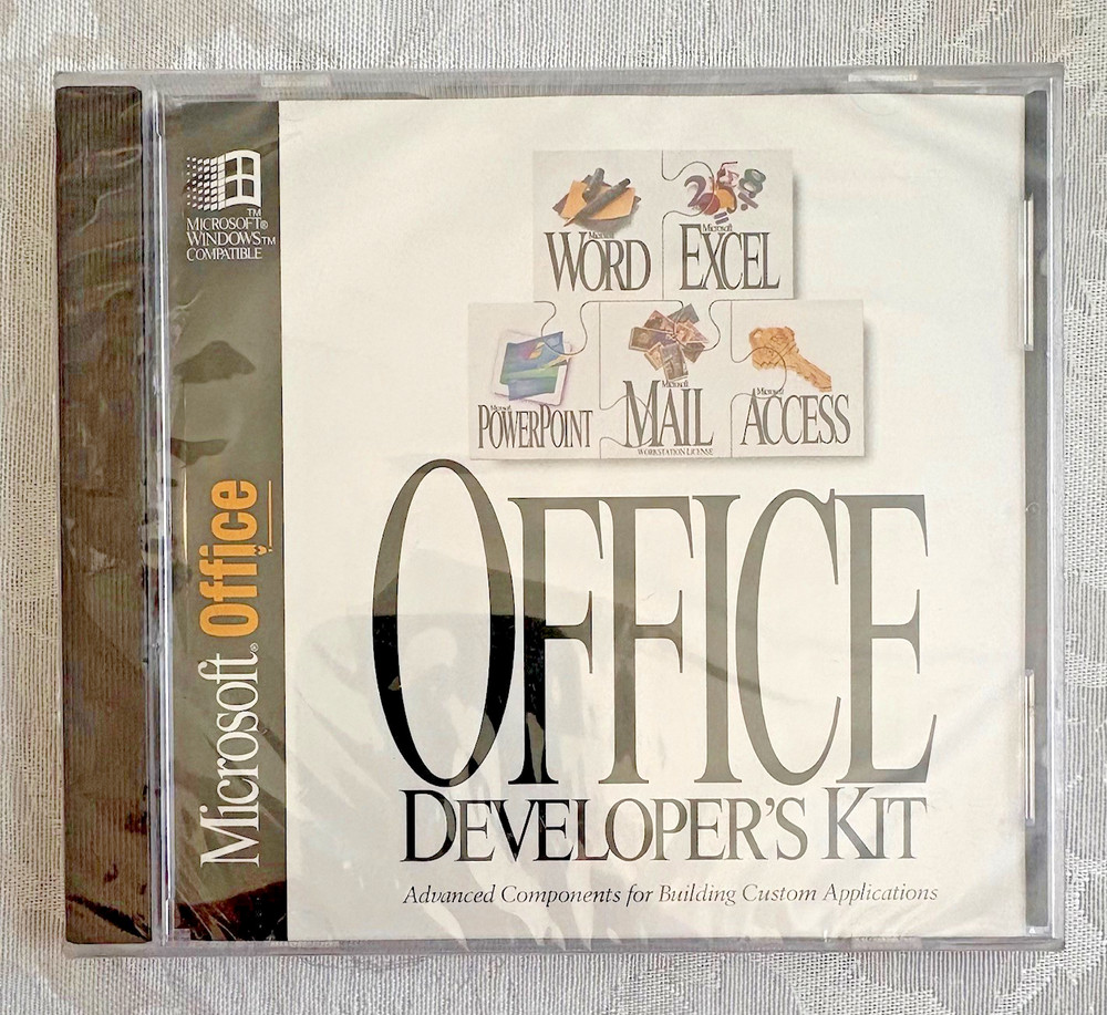 Microsoft Office Developer's Kit CD-ROM 1994 Word Excel PowerPoint New & Sealed