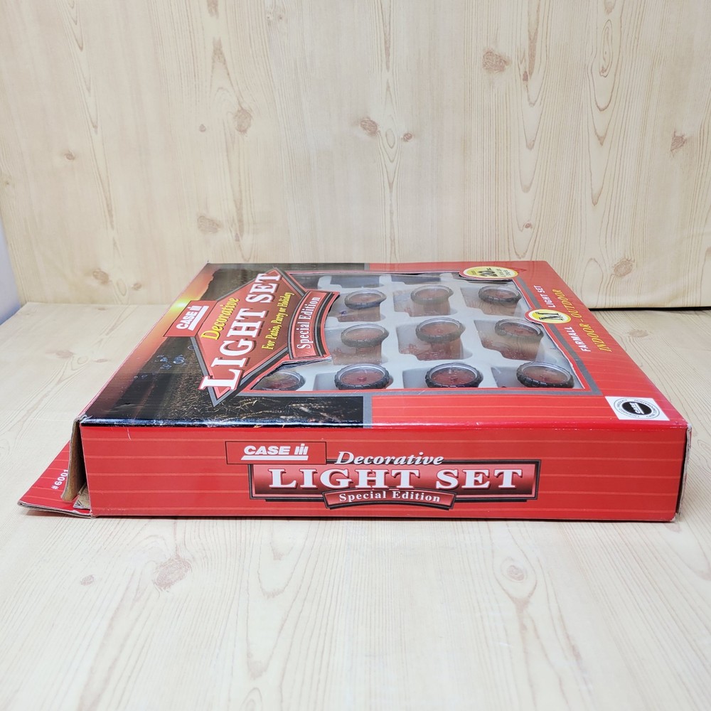 Case Farmall M Light Set Red Tractor Decorative Light Set 18 (TWO MISSING)