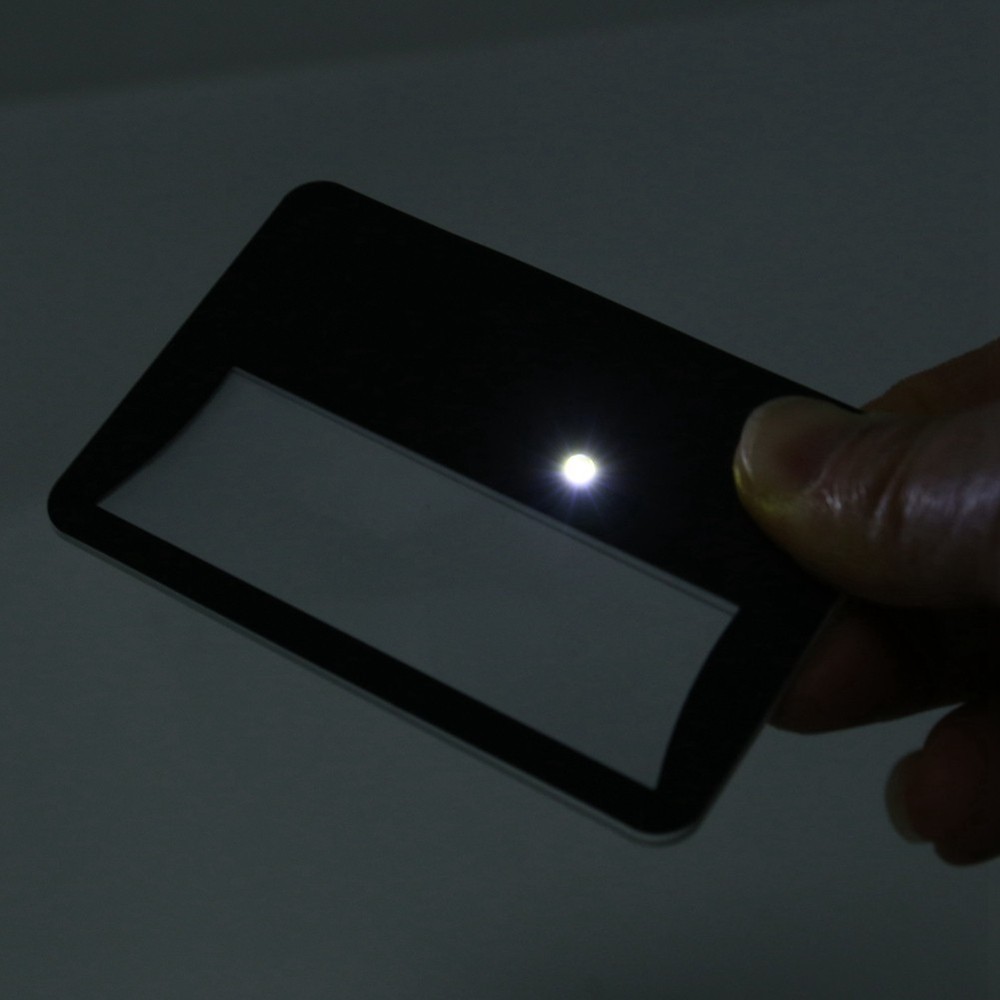 Credit Card Size Lighted 3X Magnifier Bundle Includes 6 Magnifiers, Each9748