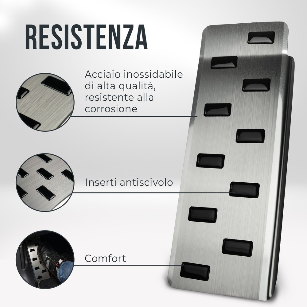 Footrest Plate for Dacia Duster (HS) FL 2013-2017 Black | Brushed Silver
