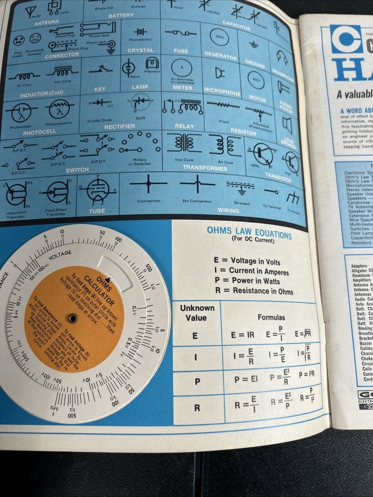 Alectro Handbook Guide Book Catalog Parts Electronics