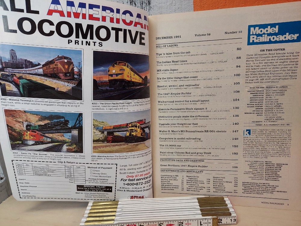 Vintage Model Railroader December 1991