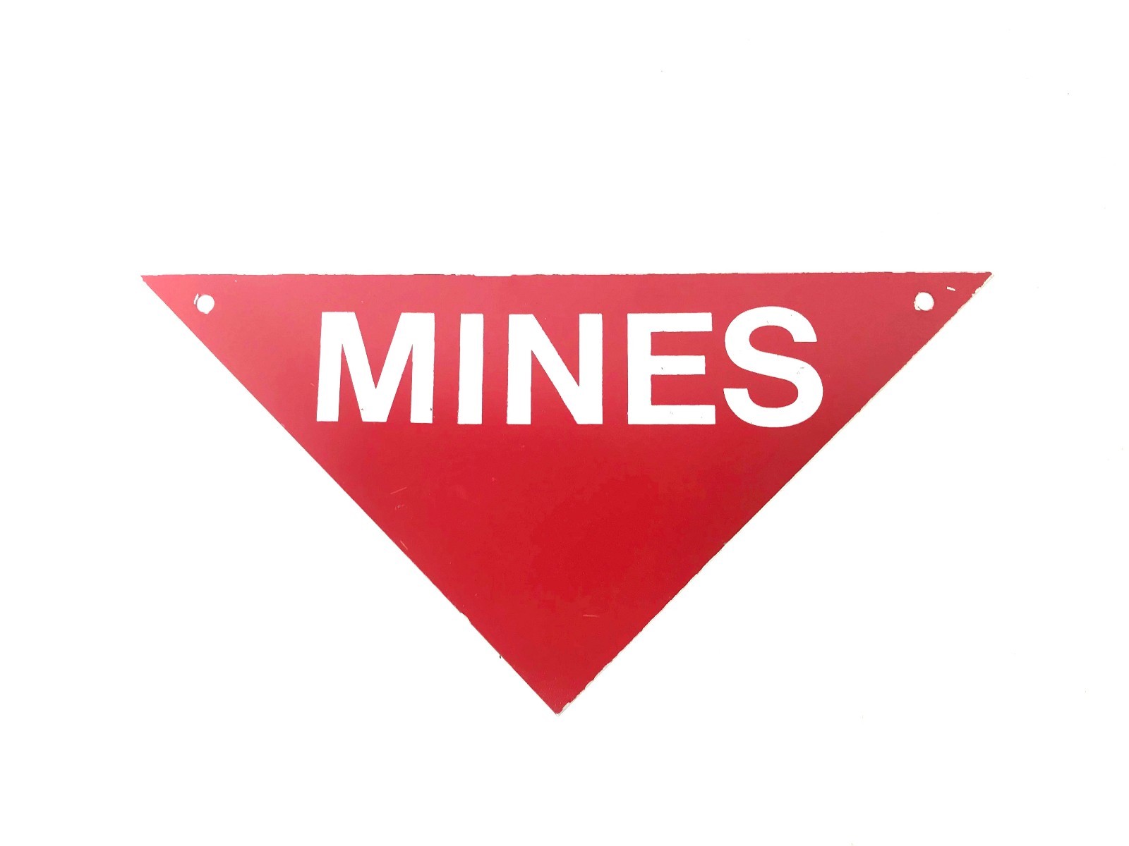 Aluminum Military warning Sign, "MINES"