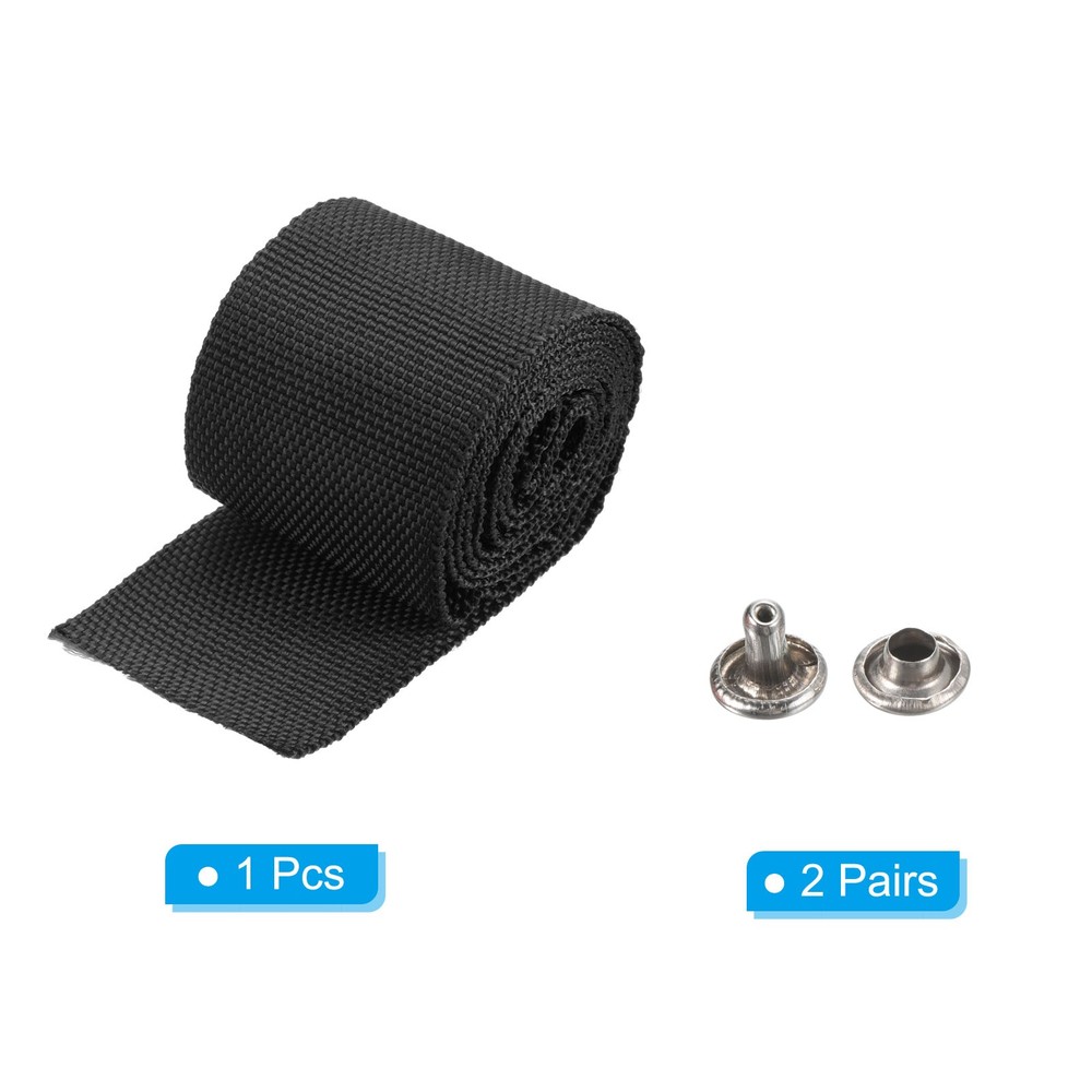3.3Ft*45mm Polyester Rope Protector Cable Cover Rope Protective Sleeve Black