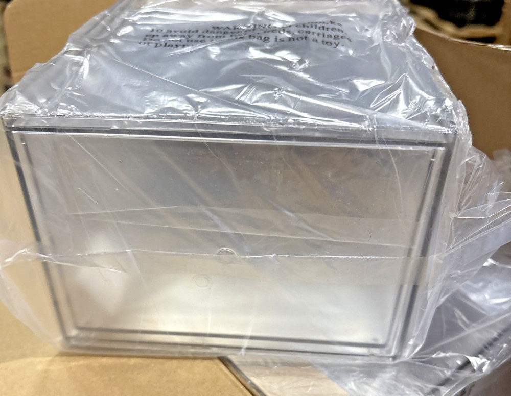 Vtopmart 8 Pack Small Clear Stackable Storage Drawers,Acrylic Bathroom Makeup