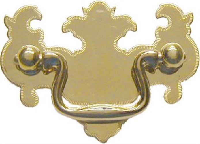 2" Chippendale Style Batwing Pull Stamped Brass