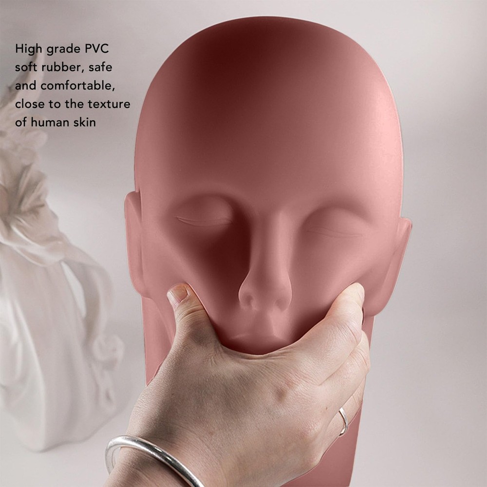 Eyelash Practice Training Head Portable Mannequin Flat Makeup Massage Doll