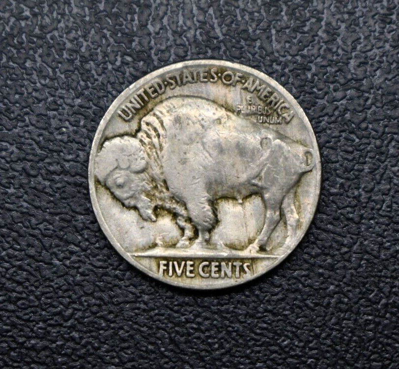 1917 Buffalo Nickel US 5c Lamination Error