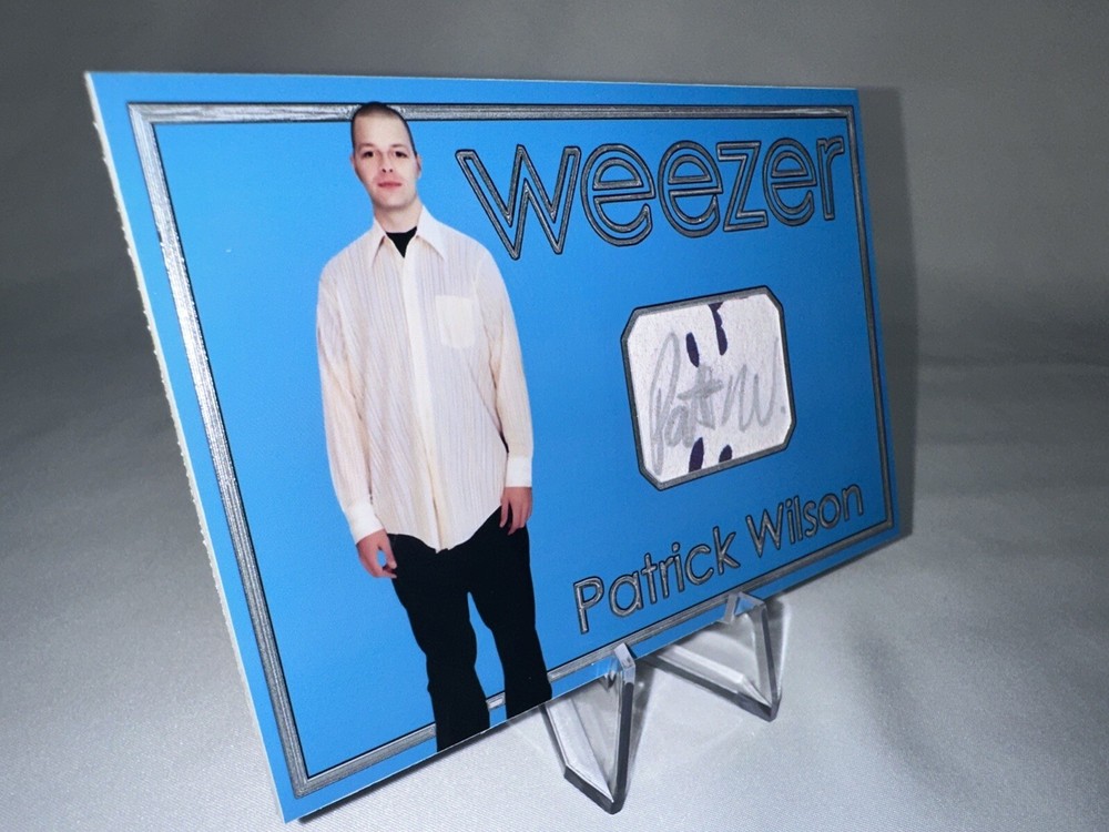 Patrick Wilson Signed Custom Weezer Trading Card - JSA AT70617
