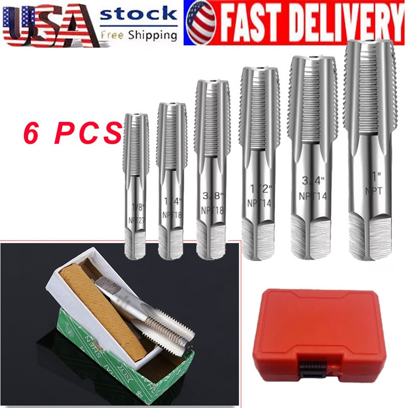 6PCS thread insert stripped thread remover broken screw tube disassembly tap
