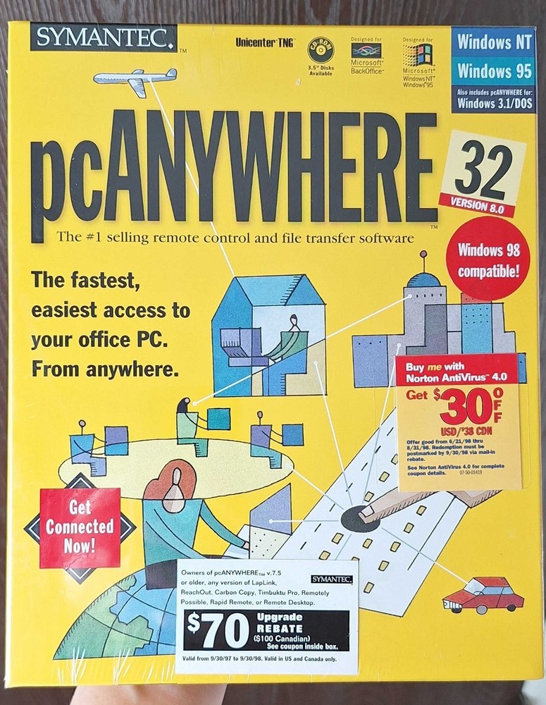 Symantec pcANYWHERE Version 8 Windows NT Windows 95 Windows 3.1/DOS [software]