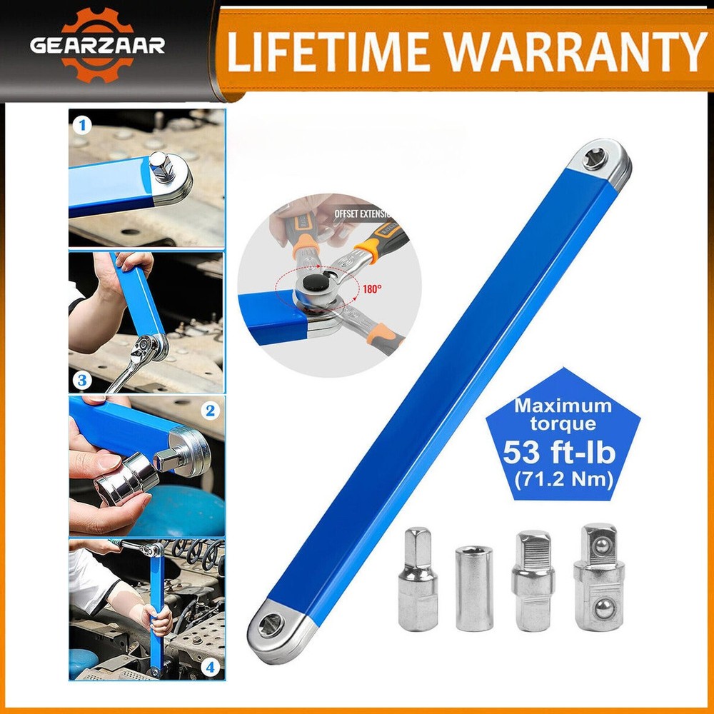 with 4 Extender Adapter 1/4", 3/8", 1/2" Multifunctional Upgraded