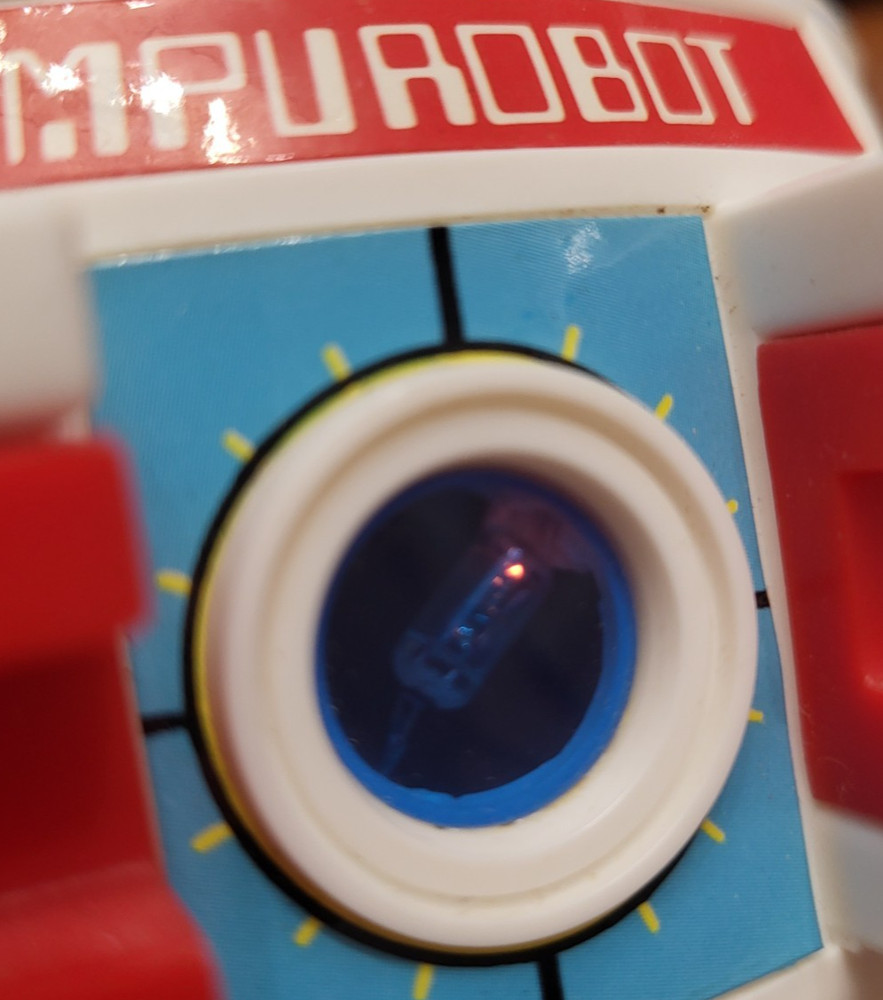 Vntg Working 1980's Axlon COMPUROBOT Programmable Electronic Moving Robot Britis