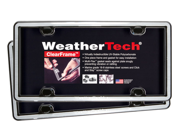 WeatherTech ClearFrame License Plate Frame- Durable Frame - 2 Pack - 17 Colors!