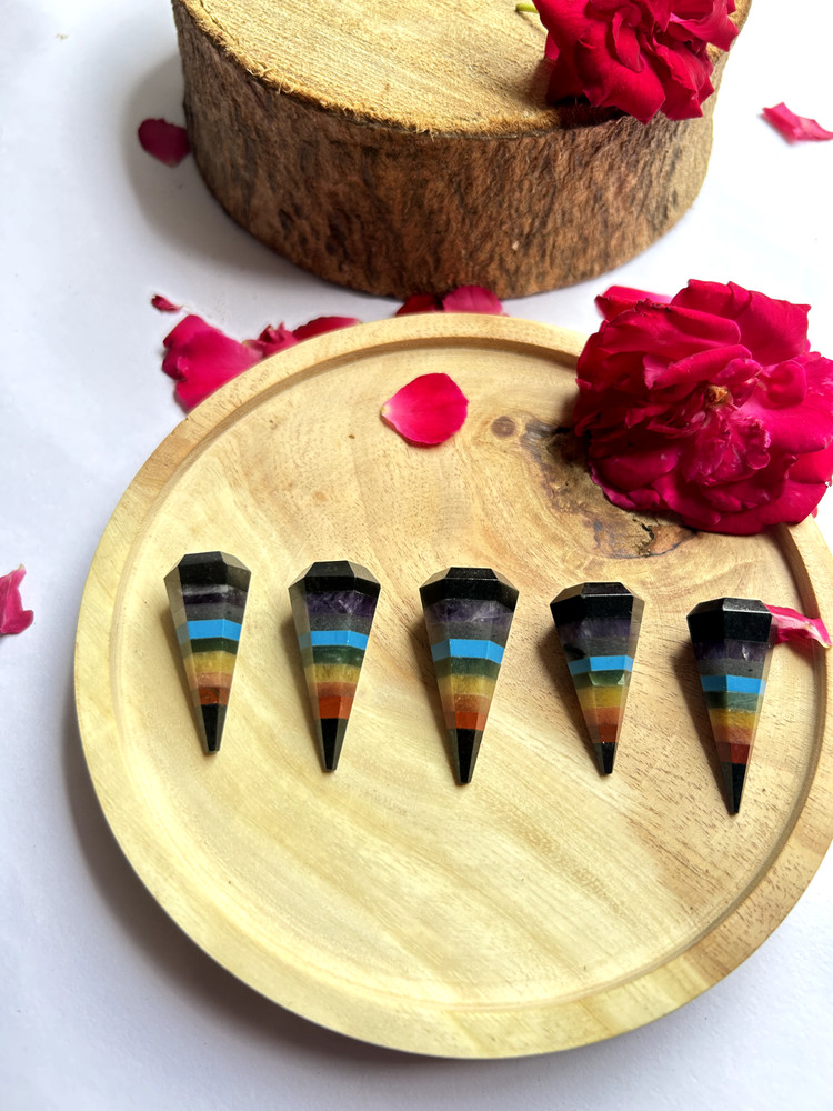 7 CHAKRA BONDED PENDULUMS