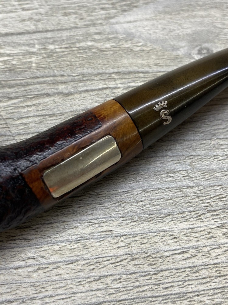 Vintage STANWELL Bent Sandblast Dublin With Silver Plaquette Pipe