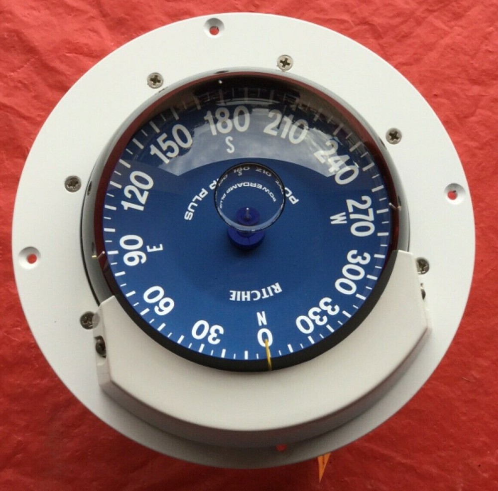 RITCHIE POWERDAMP PLUS SS-5000W Flush Mount Compass - White
