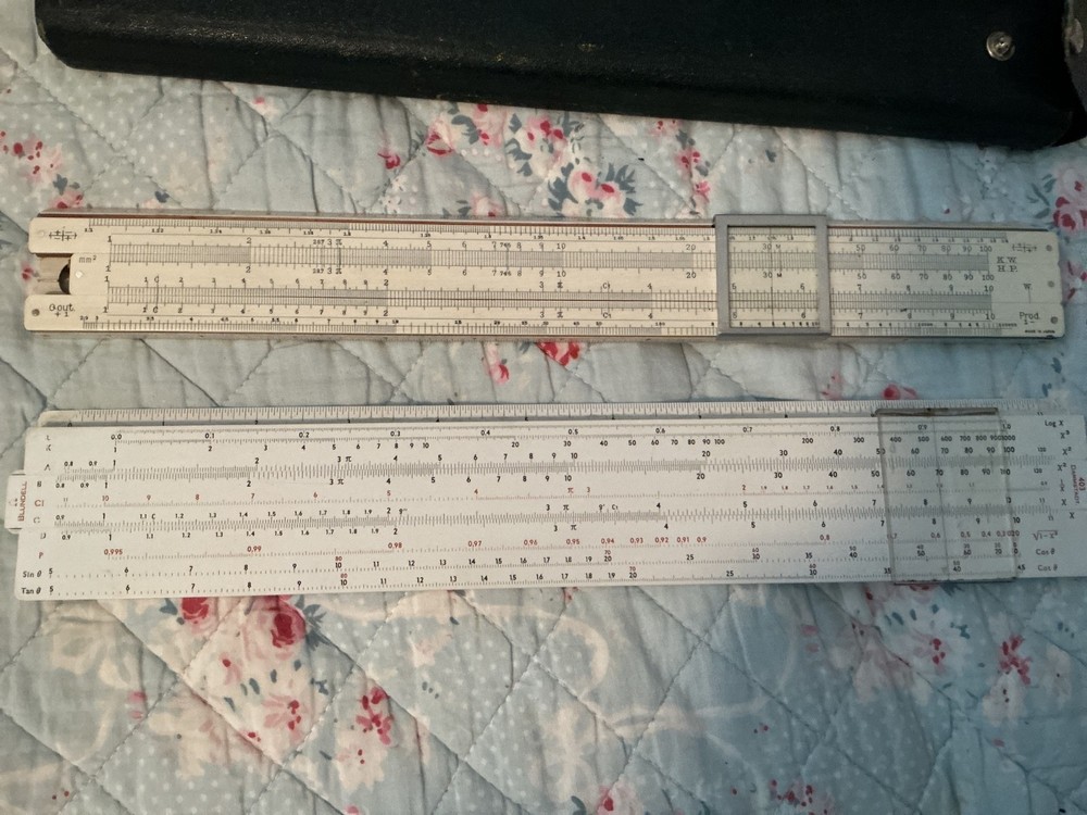 2 Vintage British Box Slide Rules.