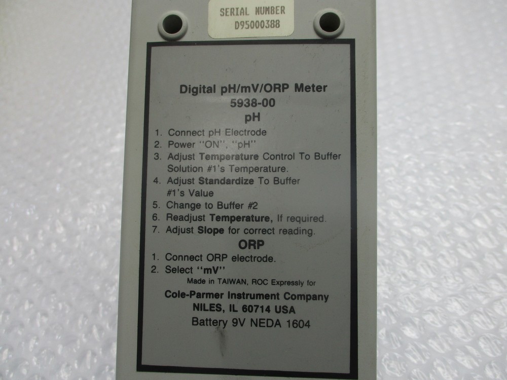 DIGI SENSE 5938-00 PH METER NSNP