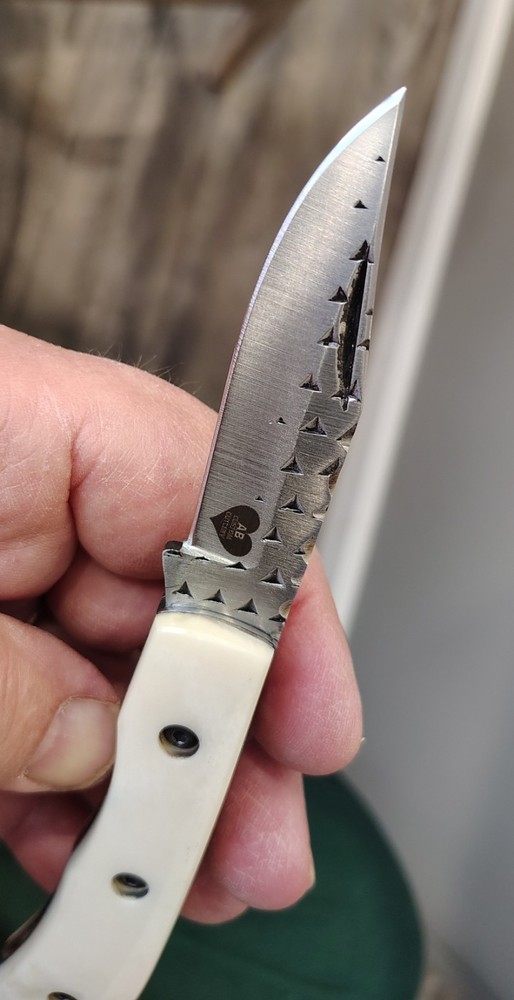 Handmade, Ground From A Rasp, Lock Back knife,Bone Handle,file worked,Unique ⚔️