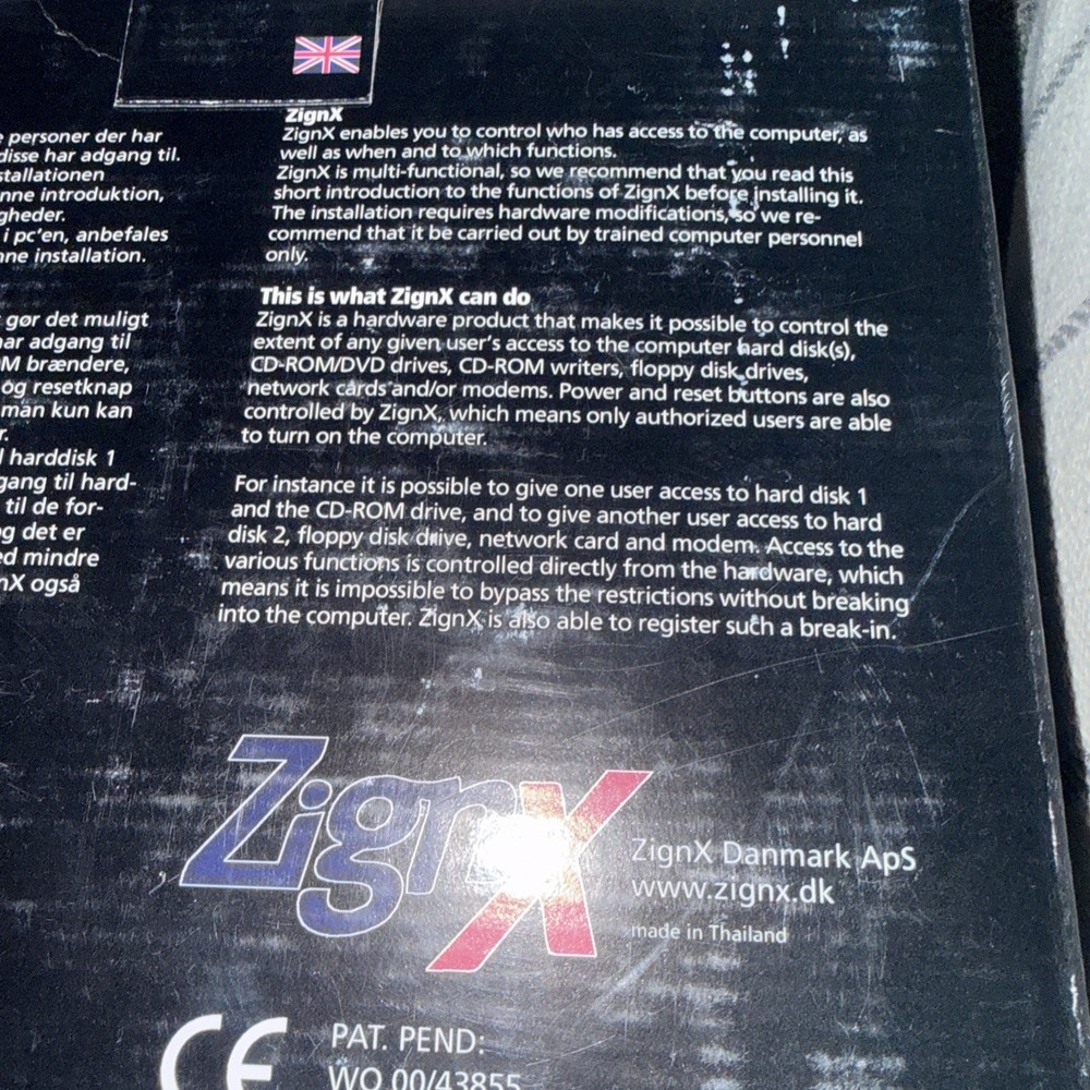 ZignX Random Access System READ DESCRIPTION For Further Info
