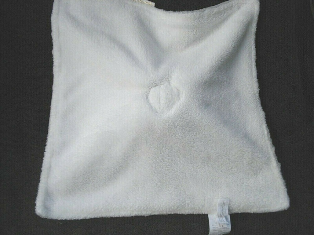 Blankets & Beyond Gray White Minky Dot Teddy Bear Security Blanket
