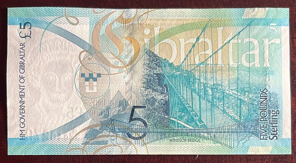 Gibraltar Ref QE022 : 5 Pounds Banknote - 2020