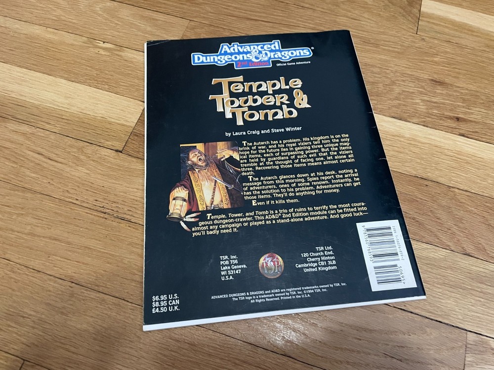 Advanced Dungeons & Dragons Temple Tower & Tomb Original