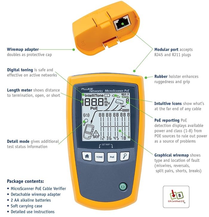 Fluke Networks MicroScanner MS-POE 5018508