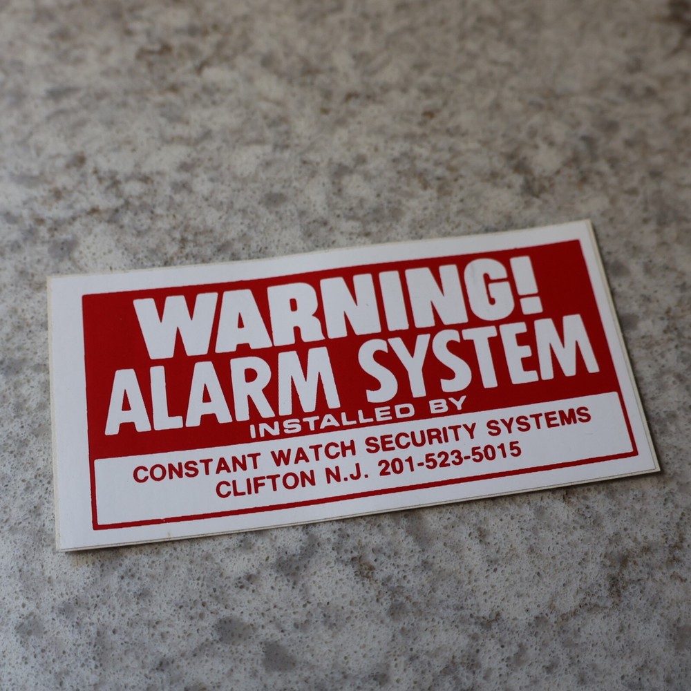 WARNING Alarm System Installed By Constant Watch Security Systems Sticker