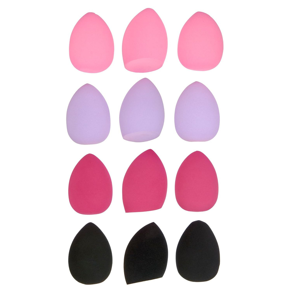 12Pc Beauty Sponge Value Pack - Assorted Cosmetic Makeup Blender Foundation Blus