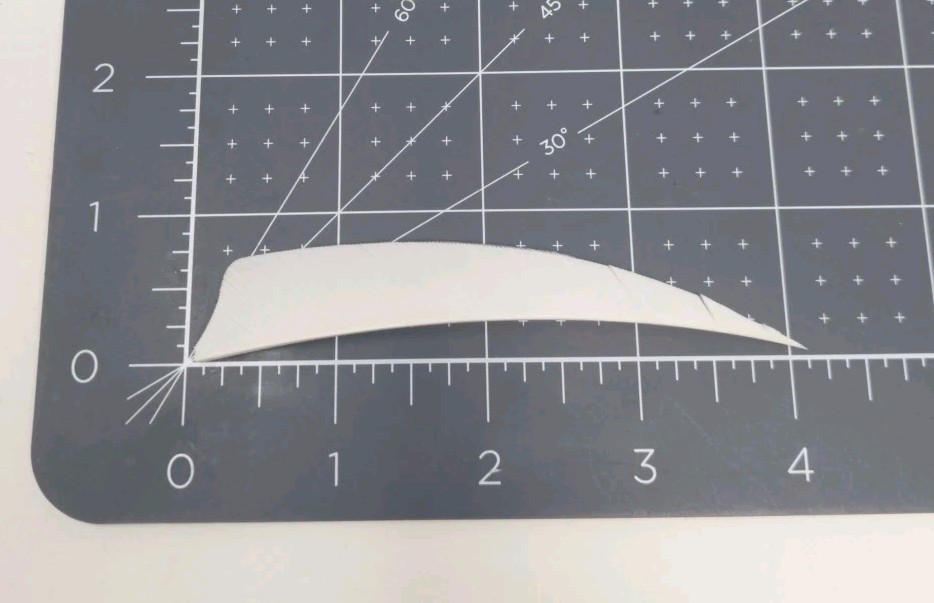 100pk Bullseye Archery Feathers 4" Right Wing: Shield Solid White