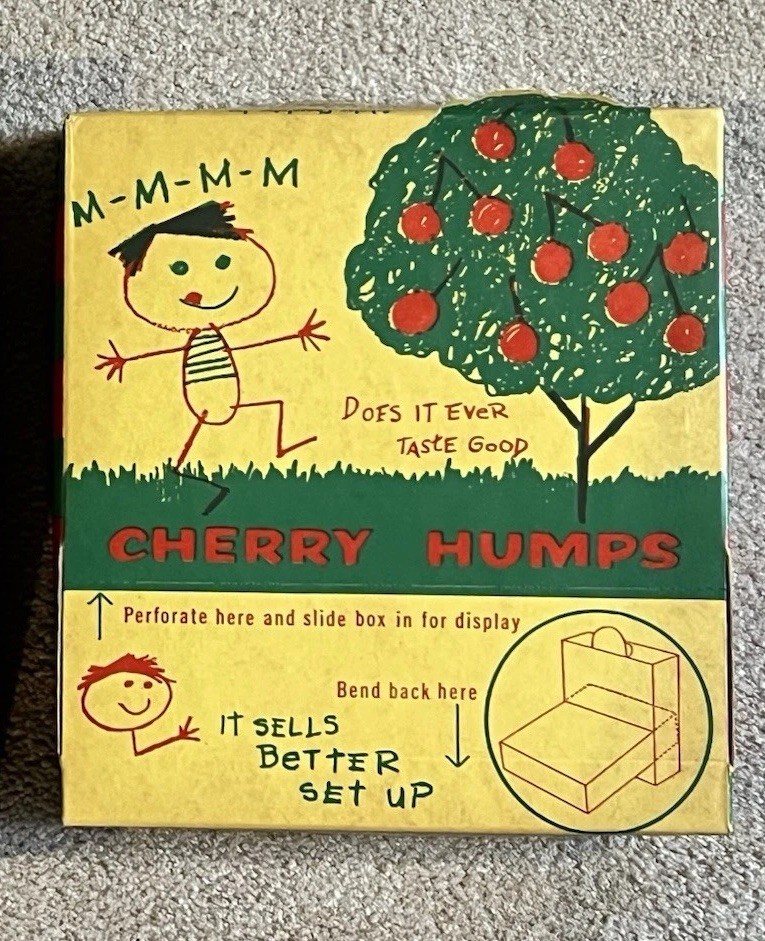 Vintage 5 Cent Cherry Humps Candy Bar General Store Display Box