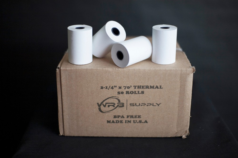 (50 Rolls) First Data FD400 Thermal Paper (2 1/4" x 70")