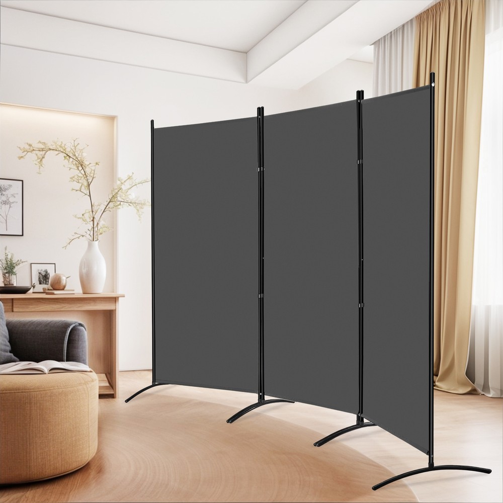3 Panel Partition Room Divider Screen Portable Fabric Panel Indoor Folding Room