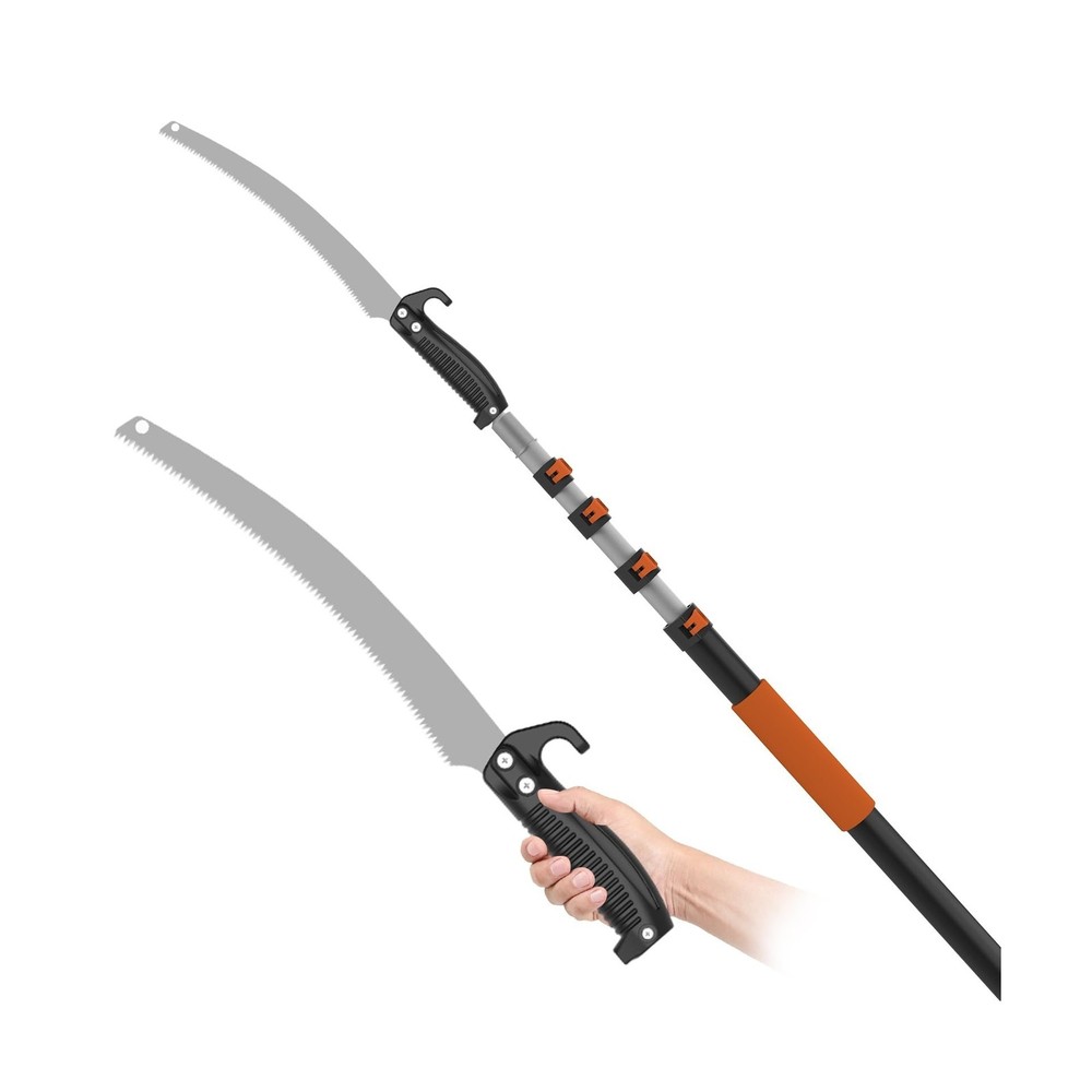 36FT Reach Pole Saw for Tree Trimming, Telescoping Tree Pruner Extendable wit...