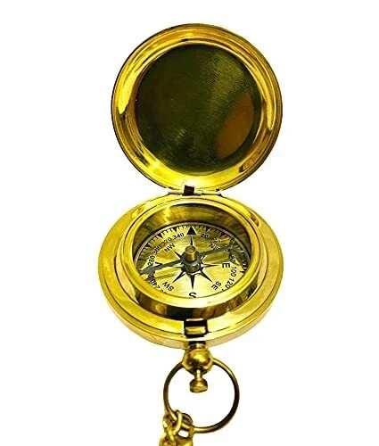 Solid Brass Nautical compass Brass Pocket Compass Nautical Vintage Compass