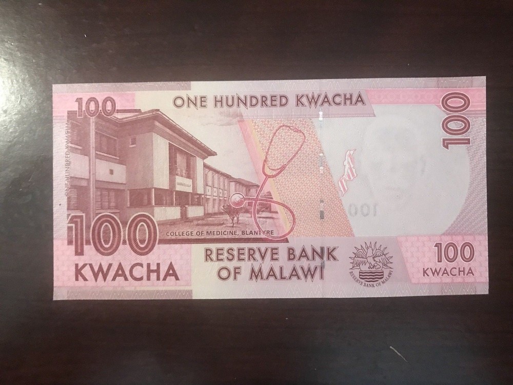 2016 Malawi 100 Kwacha Banknote; Crisp, Uncirculated