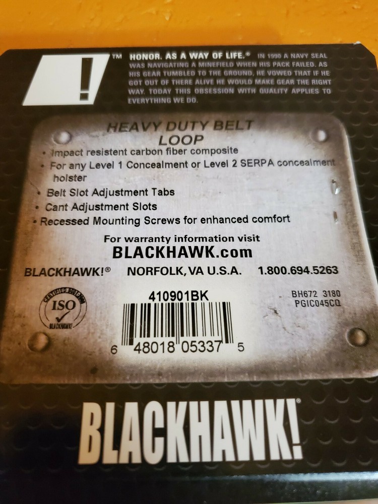 BLACKHAWK! HEAVY DUTY BELT LOOP 410901BK